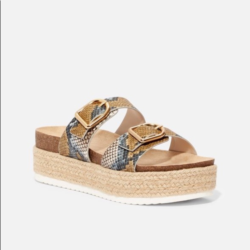 Snakeskin Platform Sandal